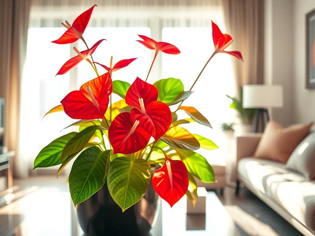  How to Grow Indoor Anthuriums Well: Flowers Red as Flames, Leaves Shiny as Jade