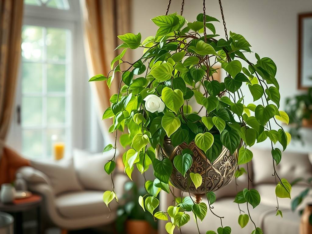 How to Successfully Grow Pothos Indoors: Achieving Cascading Vines and Rare White Blooms(1)