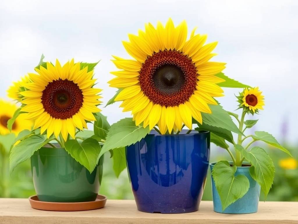 How to choose a pot for sunflowers? Compatible with plant type (large/small) containers