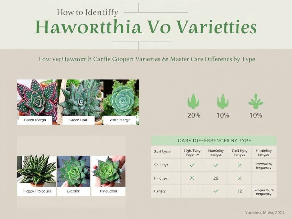 How to Identify Haworthia Cooperi Varieties & Master Care Differences by Type(1)
