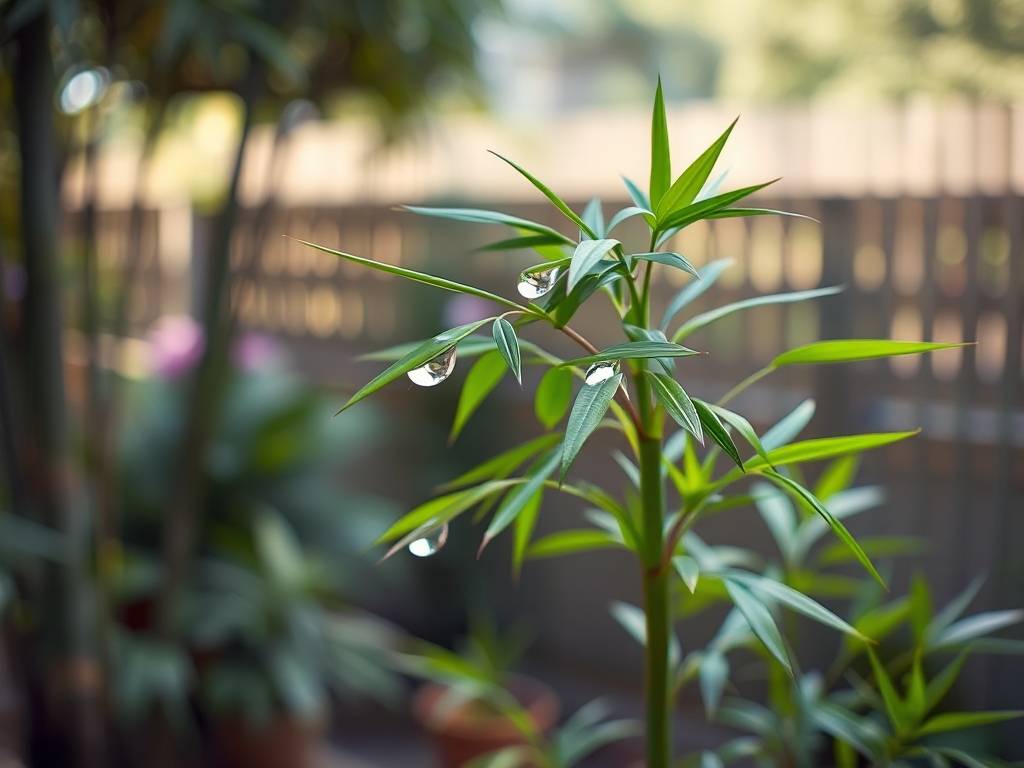 How to Care for Curly Bamboo (Dwarf)? Partial shade, avoid polluted water, hydroponic dwarf green leaves