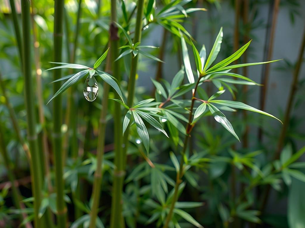 How to Care for Curly Bamboo (Dwarf)? Partial shade, avoid polluted water, hydroponic dwarf green leaves(1)