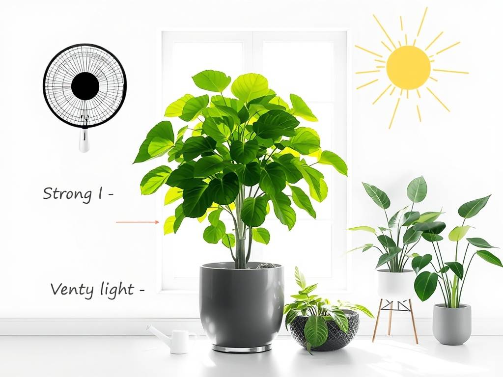 How to Care for Fiddle-Leaf Fig (Round)? Strong light, well-ventilated, round violin-shaped leaves