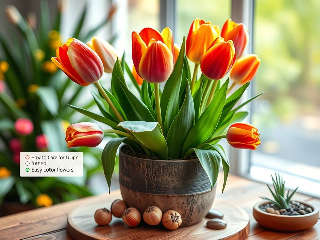 How to Care for Tulip? Cool adequate light, easy potted, full-color flowers