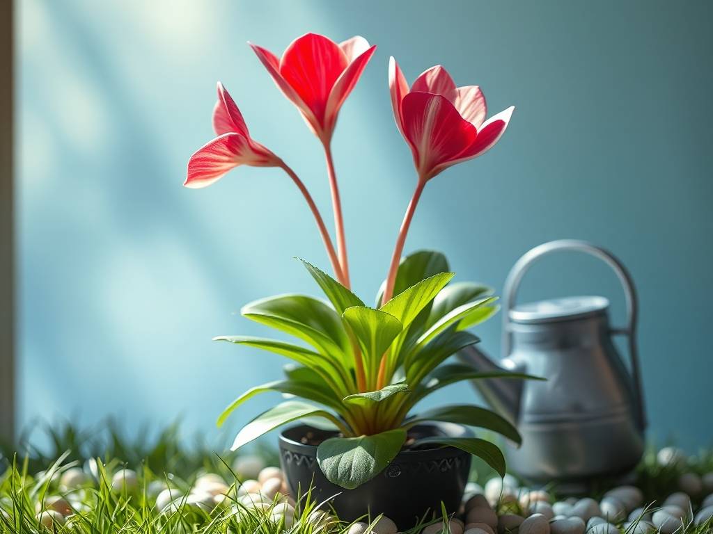 How to Care for Cyclamen (Single Petal)? Cool filtered light, elegant rabbit-ear-like flowers(1)
