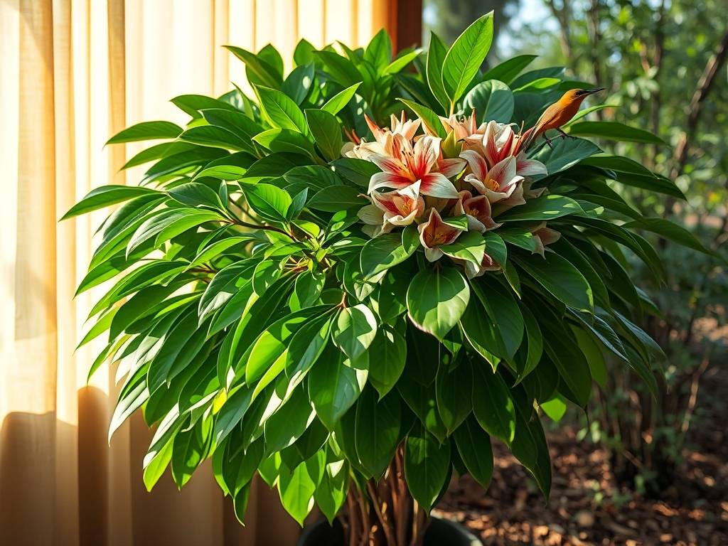 How to Care for Brazilwood (Large Plant)? Warm light, drought-tolerant, large green leaves, fragrant flowers