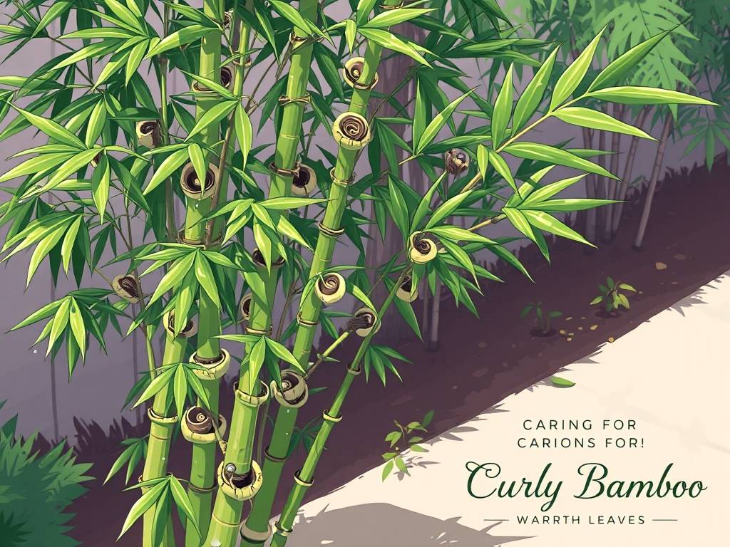 How to Care for Curly Bamboo (Spiral)? Partial shade, drought-tolerant, spiral stems, green leaves