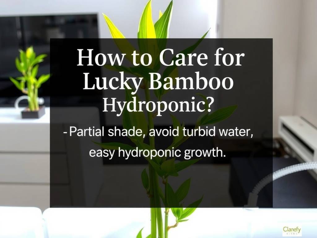 How to Care for Lucky Bamboo (Hydroponic)? Partial shade, avoid turbid water, easy hydroponic growth