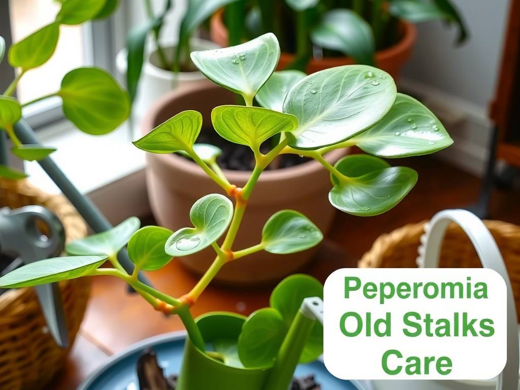 How to Care for Peperomia Pellucida Old Stalks - Thick Stems & Round Leaves Care