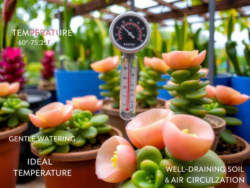 How to Care for Echeveria 'Peach Egg' - Temperature & Water Control for Round Leaves