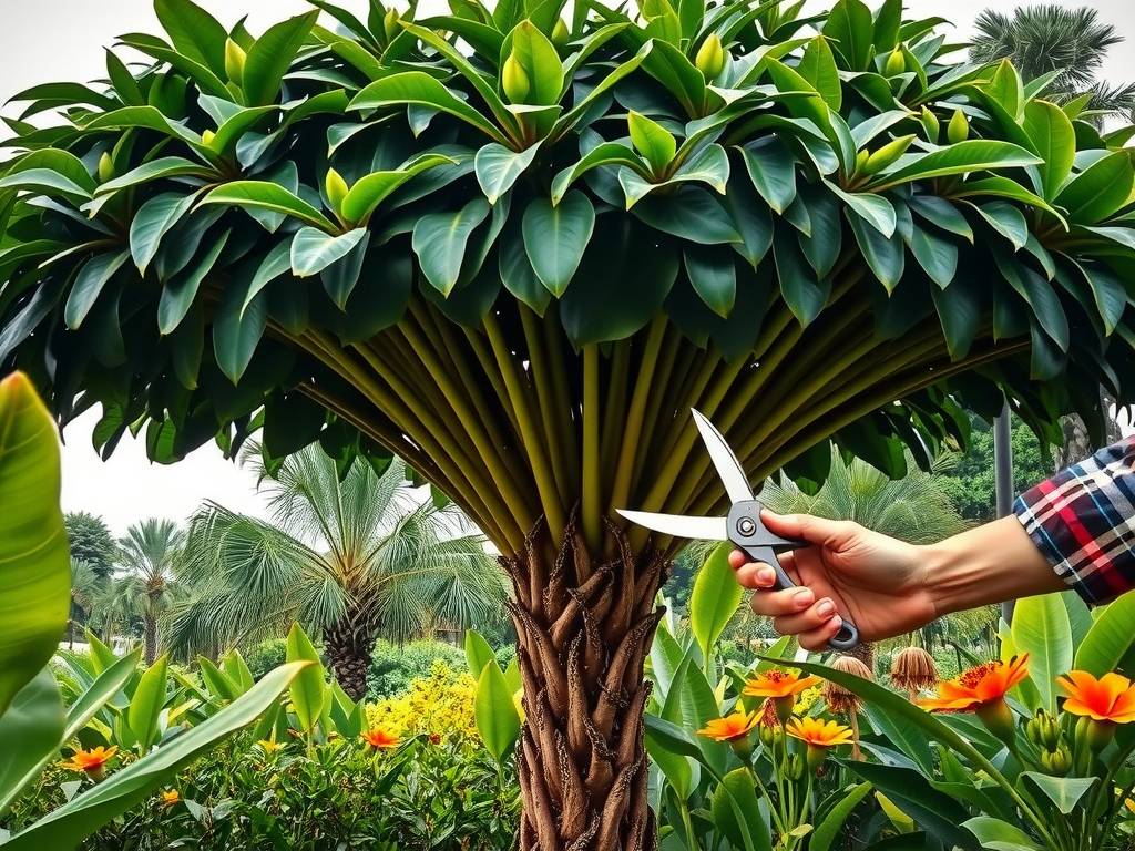 How to Care for Large Rhapis Excelsa - Prune Old Leaves to Promote New Growth