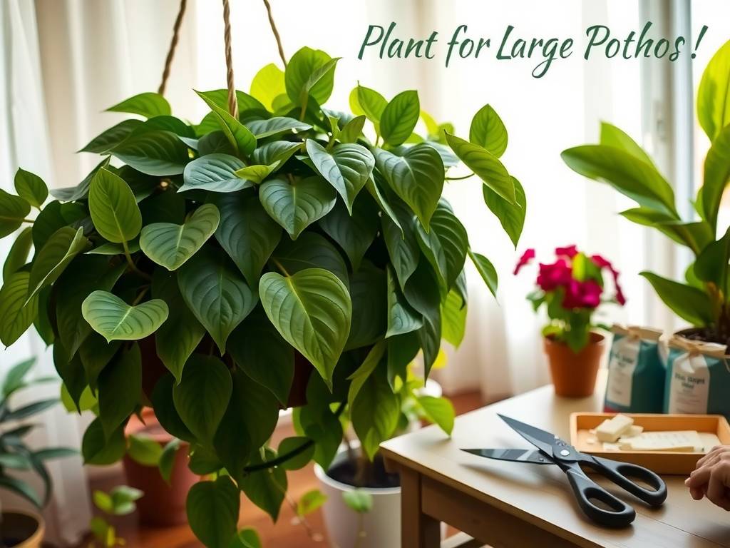 How to Care for Large Pothos - Prune to Promote Branches & Full Shape