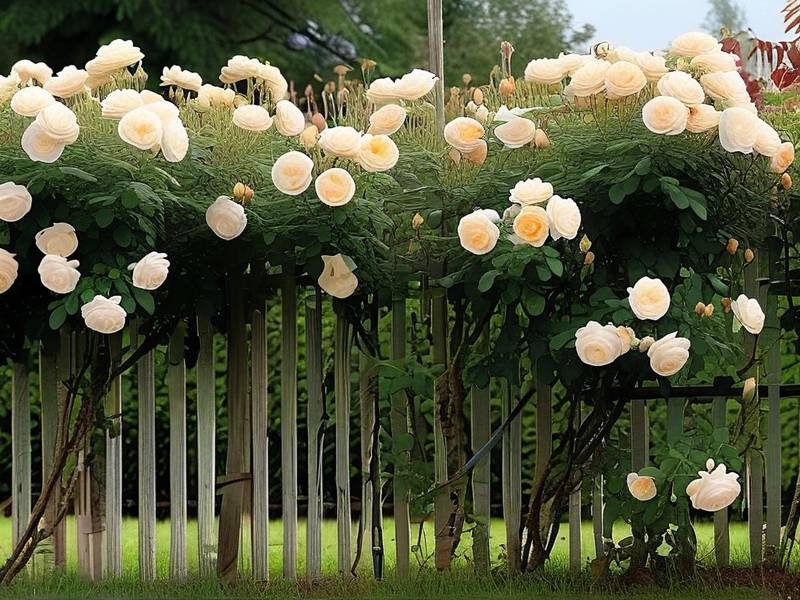 How to Grow Climbing Roses on a Fence