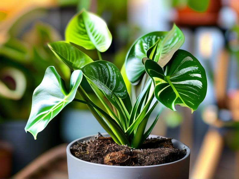 How to Care for Mini Alocasia Macrorrhiza – Warm Moist Compact Bright Green Leaves