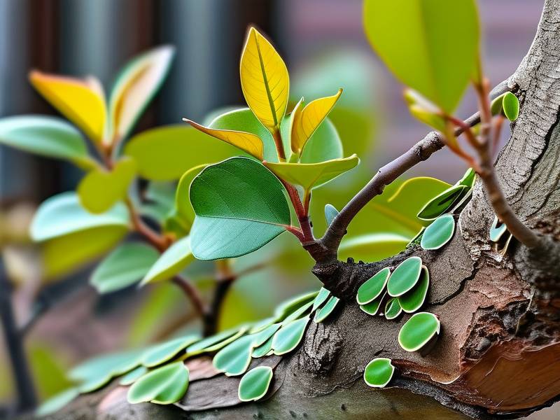 How to treat scale‑insect colonies on myrtus communis branches
