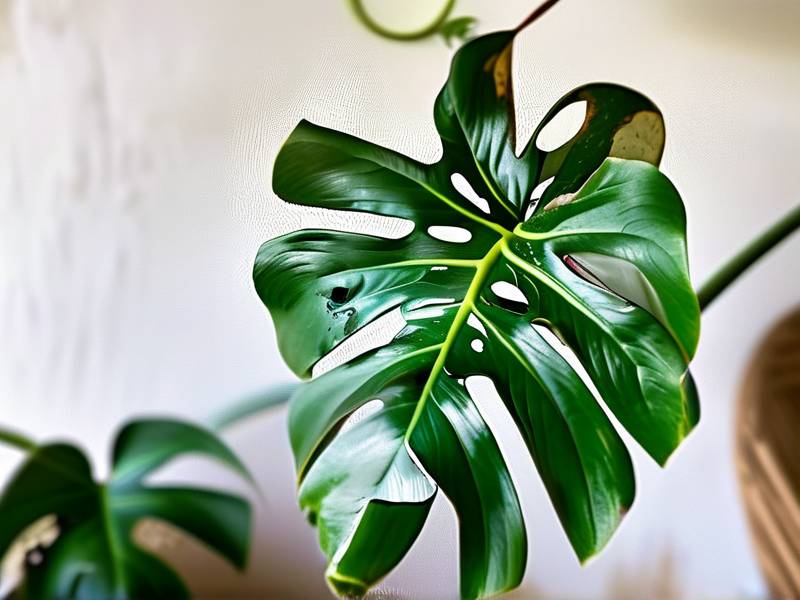 How to fix large water‑soaked necrotic spots on monstera obliqua leaves